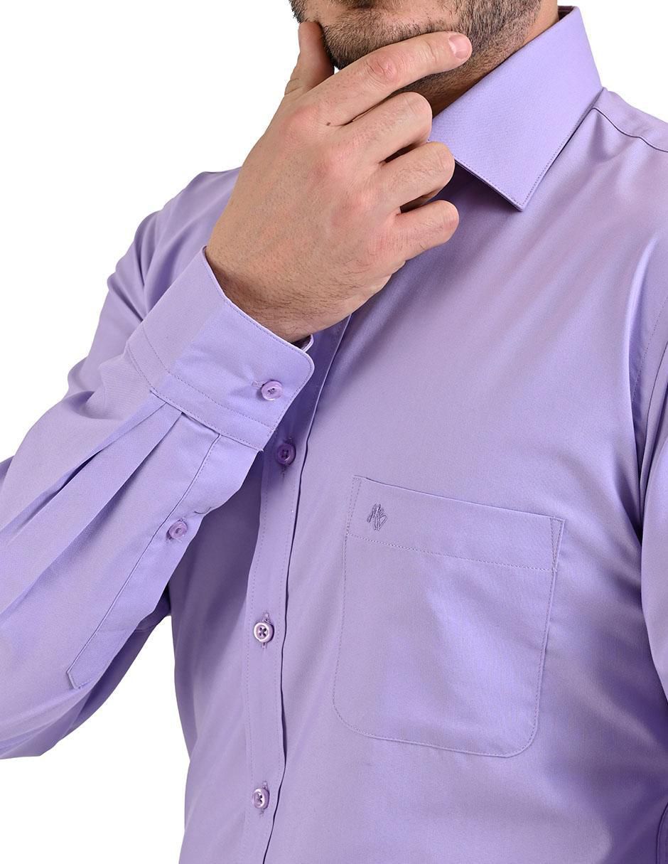 Camisa formal manga larga para hombre 4
