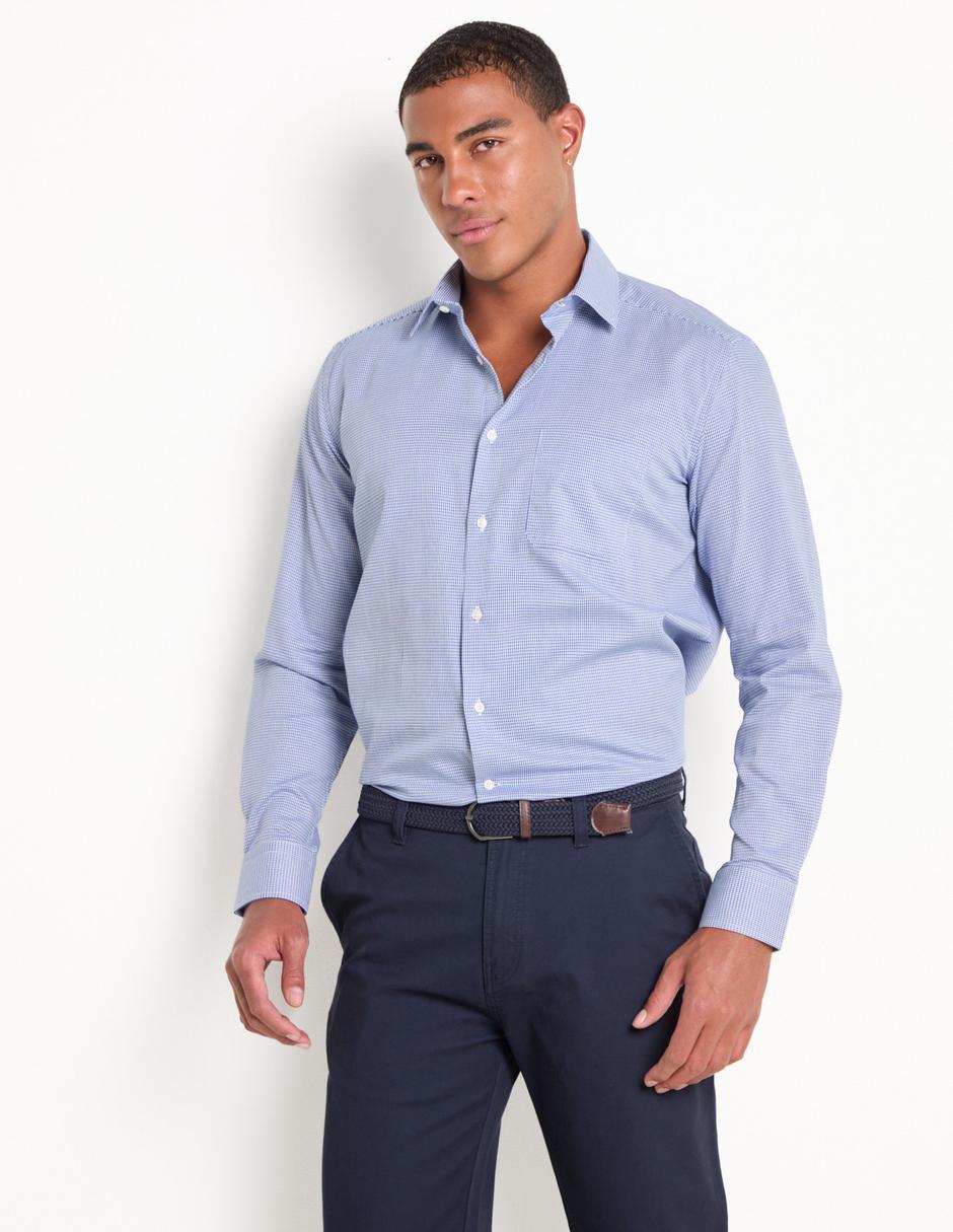 Camisa de vestir de algodón manga larga para hombre Camisa de vestir de algodón manga larga para hombre
