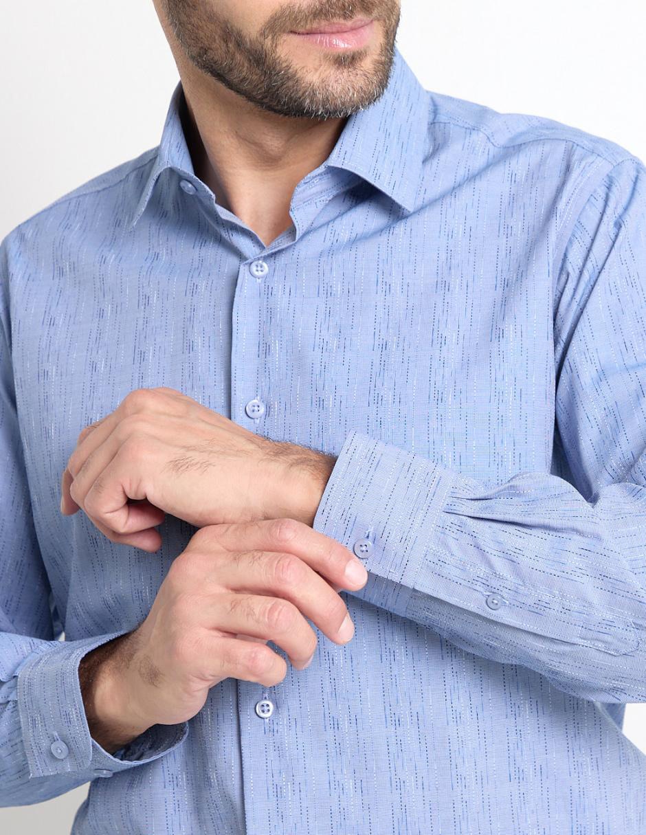 Camisa de vestir de algodón manga larga para hombre 7