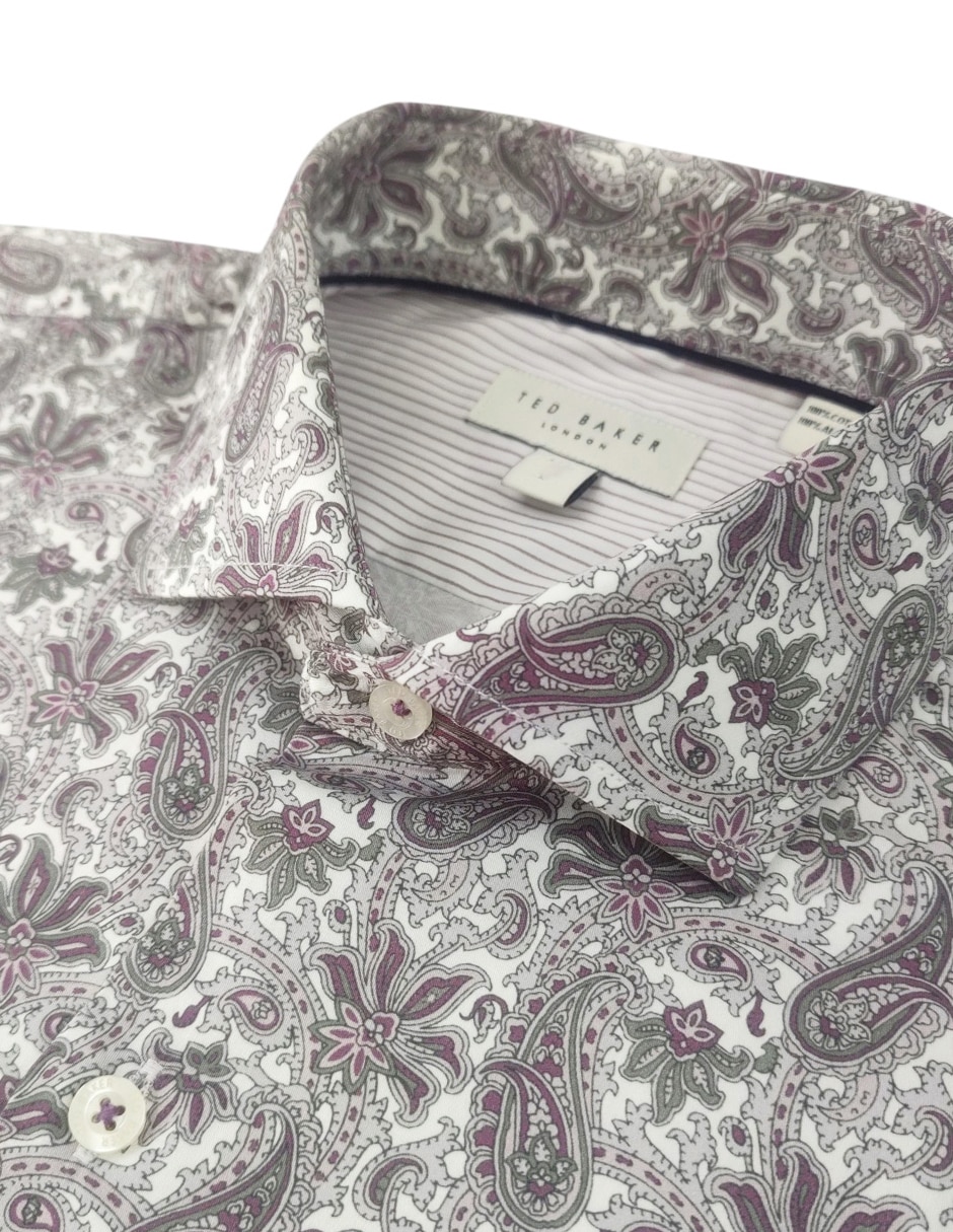 Camisa de vestir de algodón manga larga para hombre 2