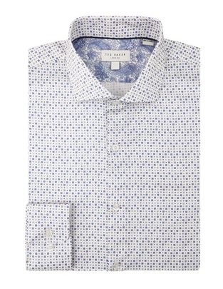 Camisa de vestir de algodón manga larga para hombre