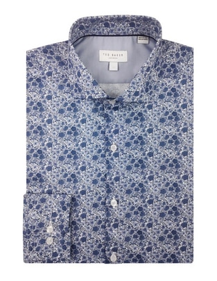 Camisa de vestir de algodón manga larga para hombre