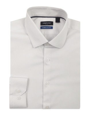 Camisa de vestir Kenneth Cole de bambú manga larga para hombre
