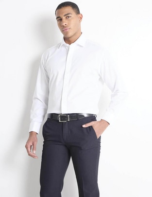 Camisa de algodón manga larga para hombre