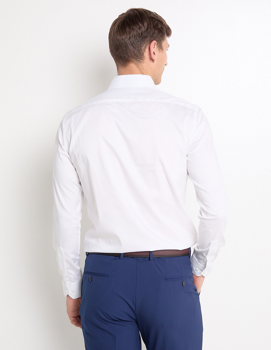 Camisa de vestir de algodón manga larga para hombre 2