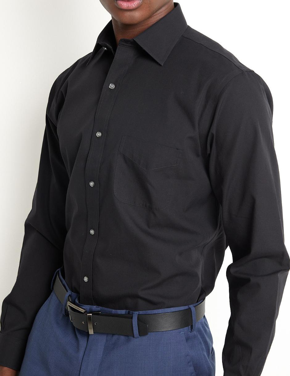 Camisa de vestir de algodón manga larga para hombre 4
