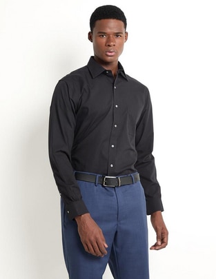 Camisa de vestir Brooks Brothers de algodón manga larga para hombre