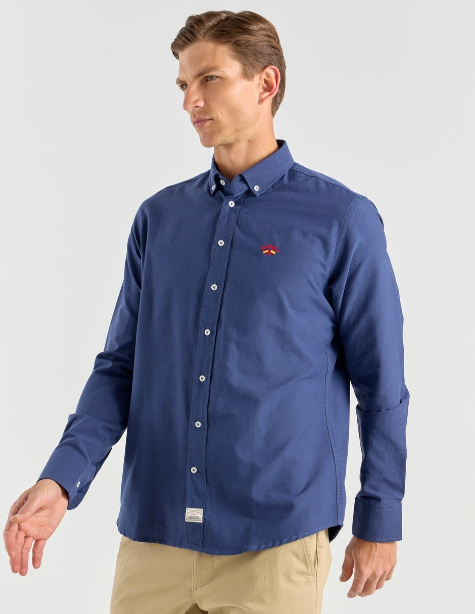Camisa casual de algodón manga larga para hombre 1
