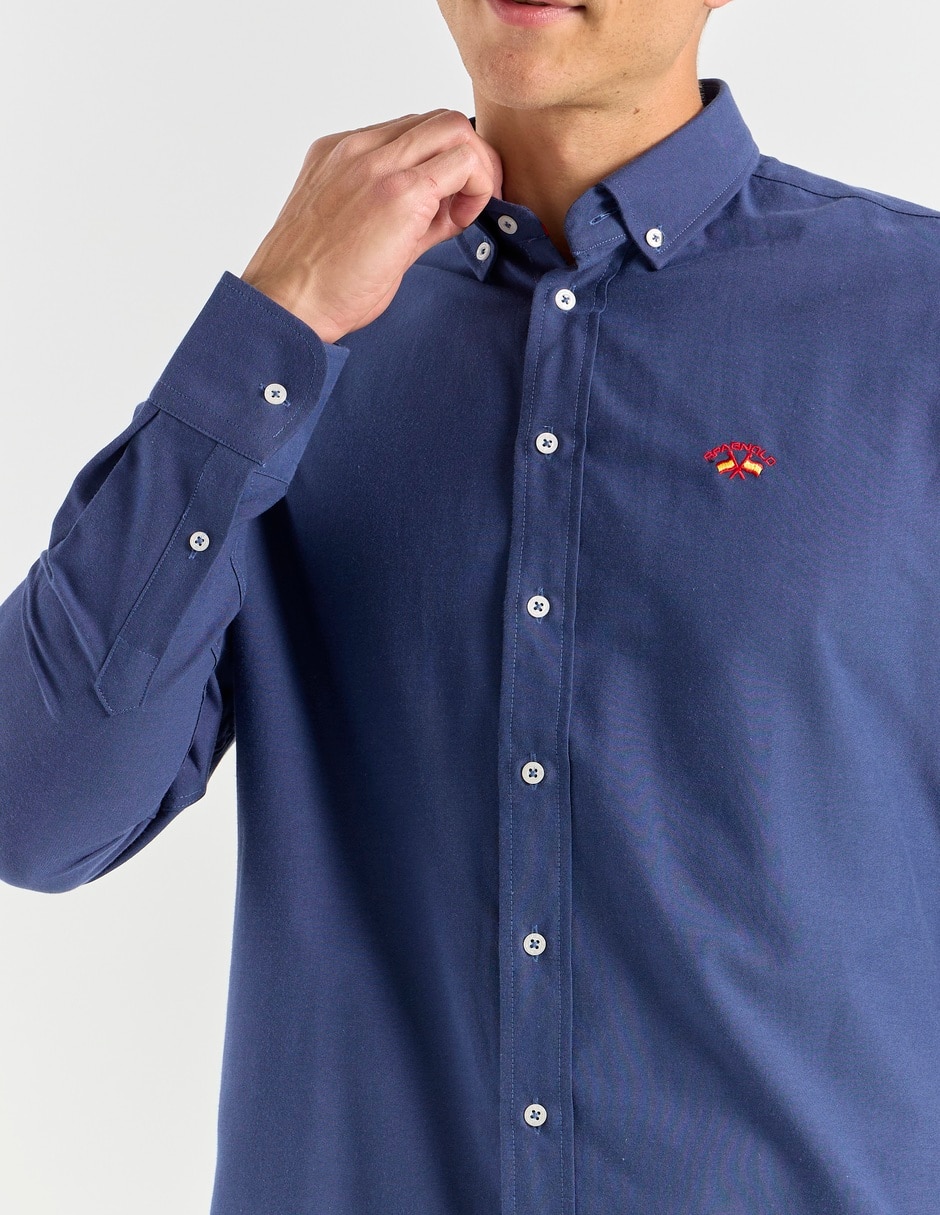 Camisa casual de algodón manga larga para hombre 9