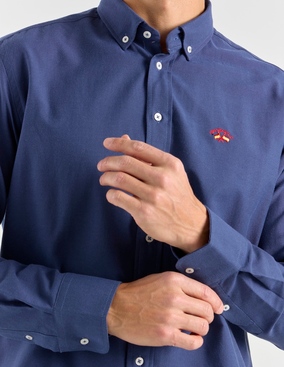 Camisa casual de algodón manga larga para hombre 10