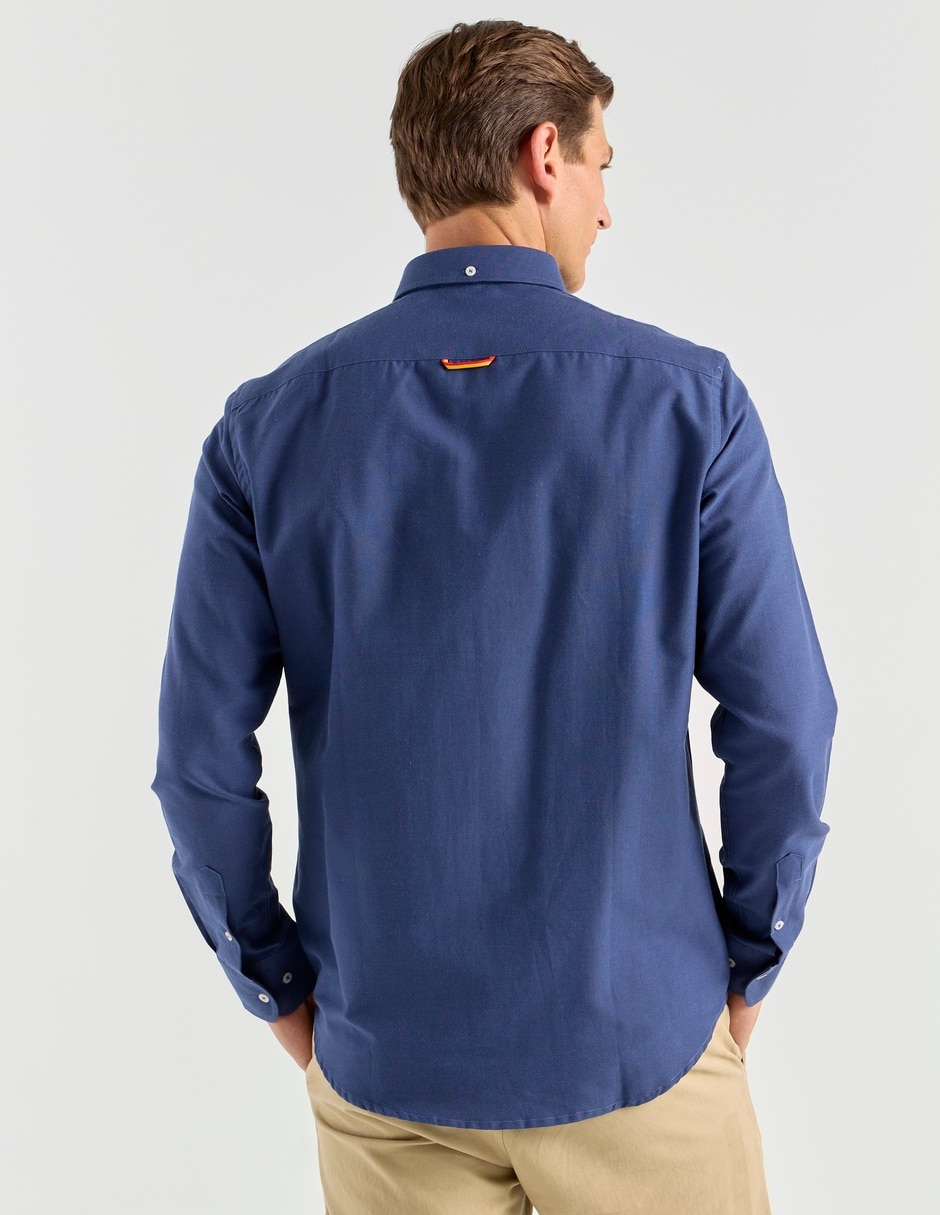 Camisa casual de algodón manga larga para hombre 11