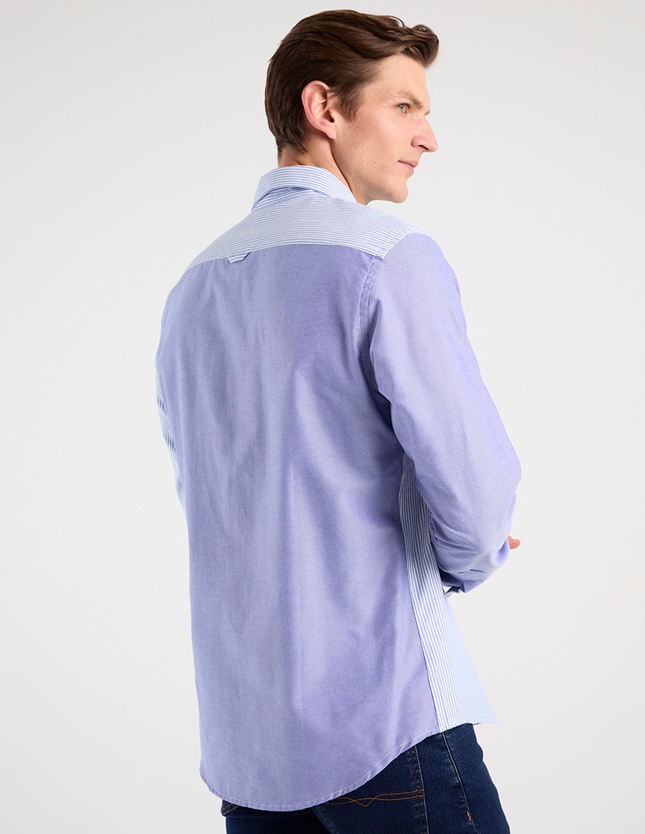 Camisa casual manga larga para hombre 11