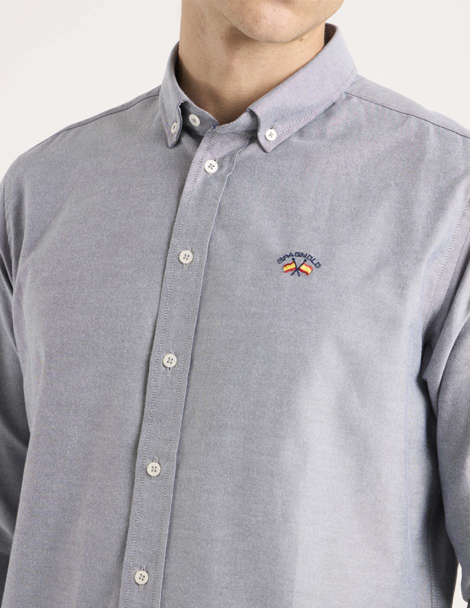 Camisa casual manga larga para hombre 8