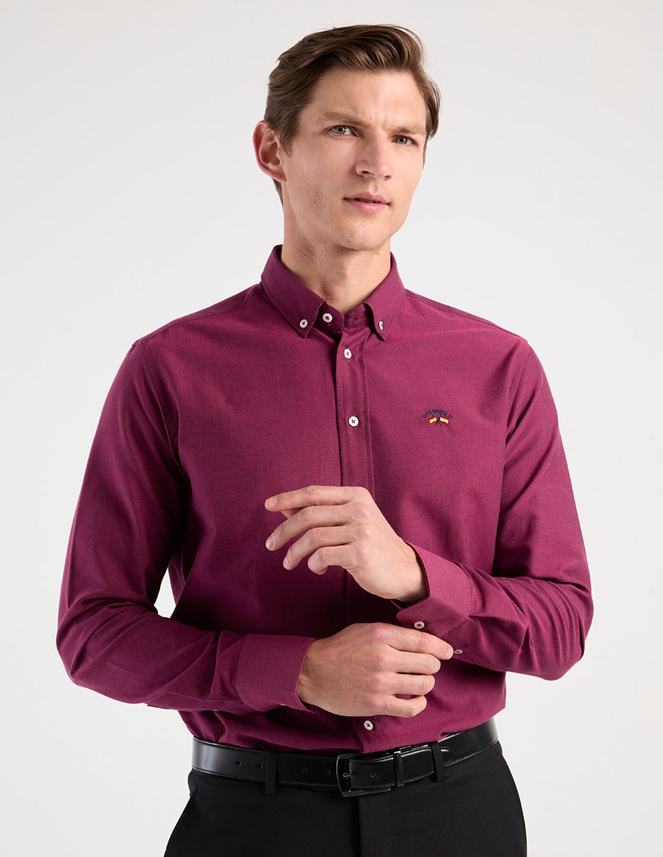 Camisa business casual Spagnolo de algodón manga larga para hombre