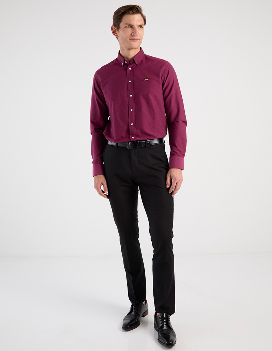 Camisa business casual Spagnolo de algodón manga larga para hombre