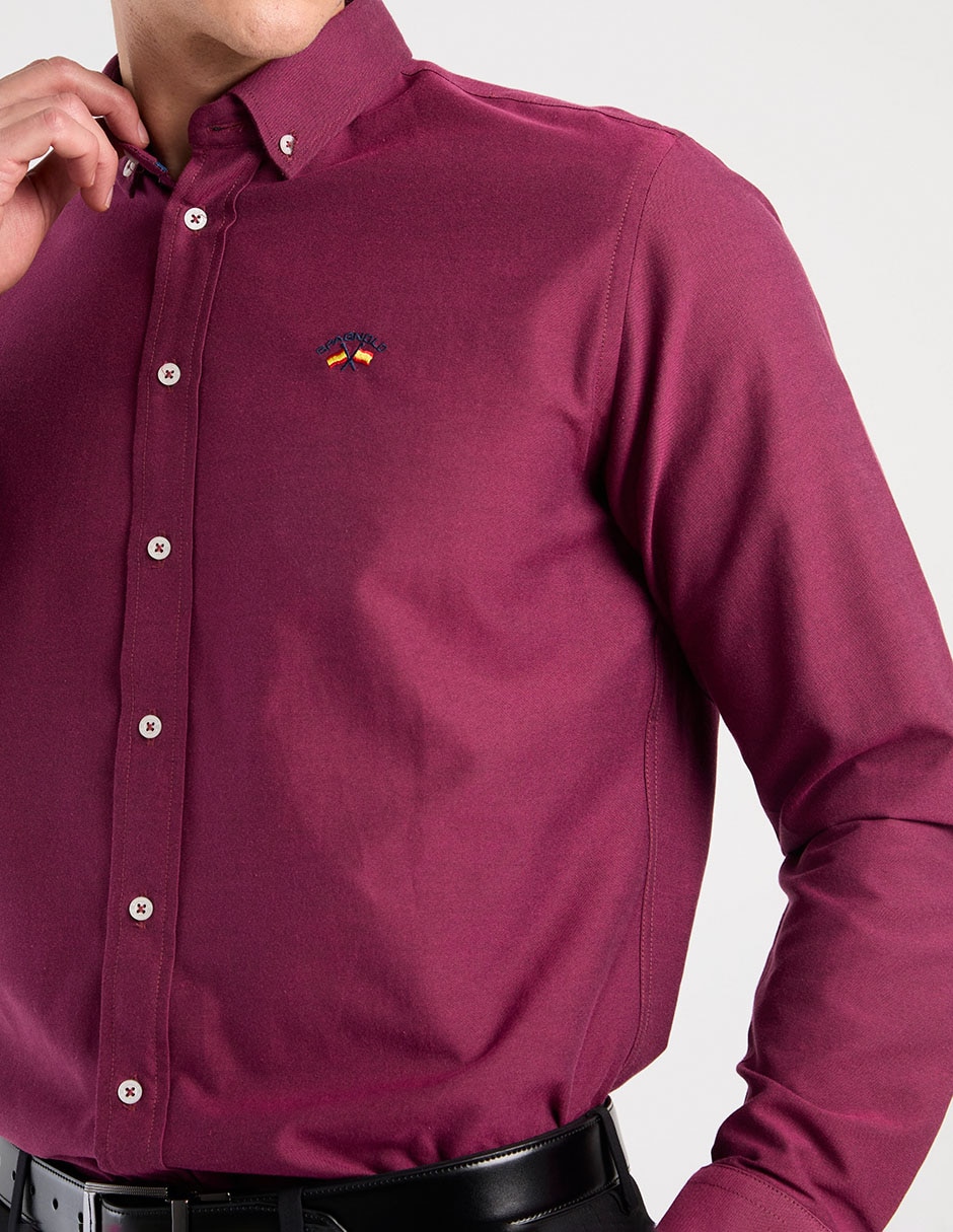 Camisa business casual Spagnolo de algodón manga larga para hombre