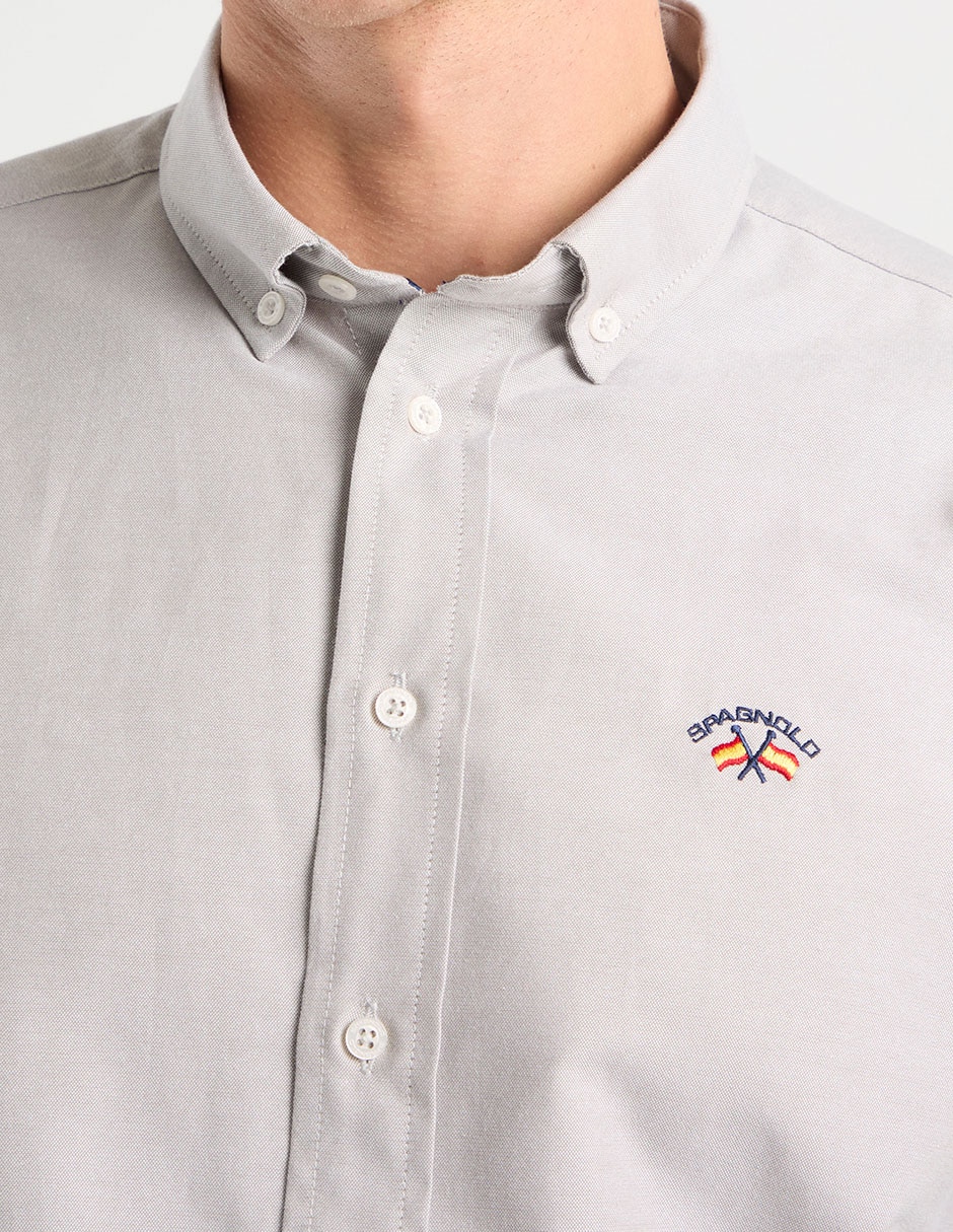 Camisa business casual de algodón manga larga para hombre 9