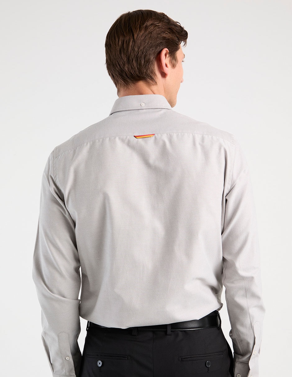 Camisa business casual de algodón manga larga para hombre 11