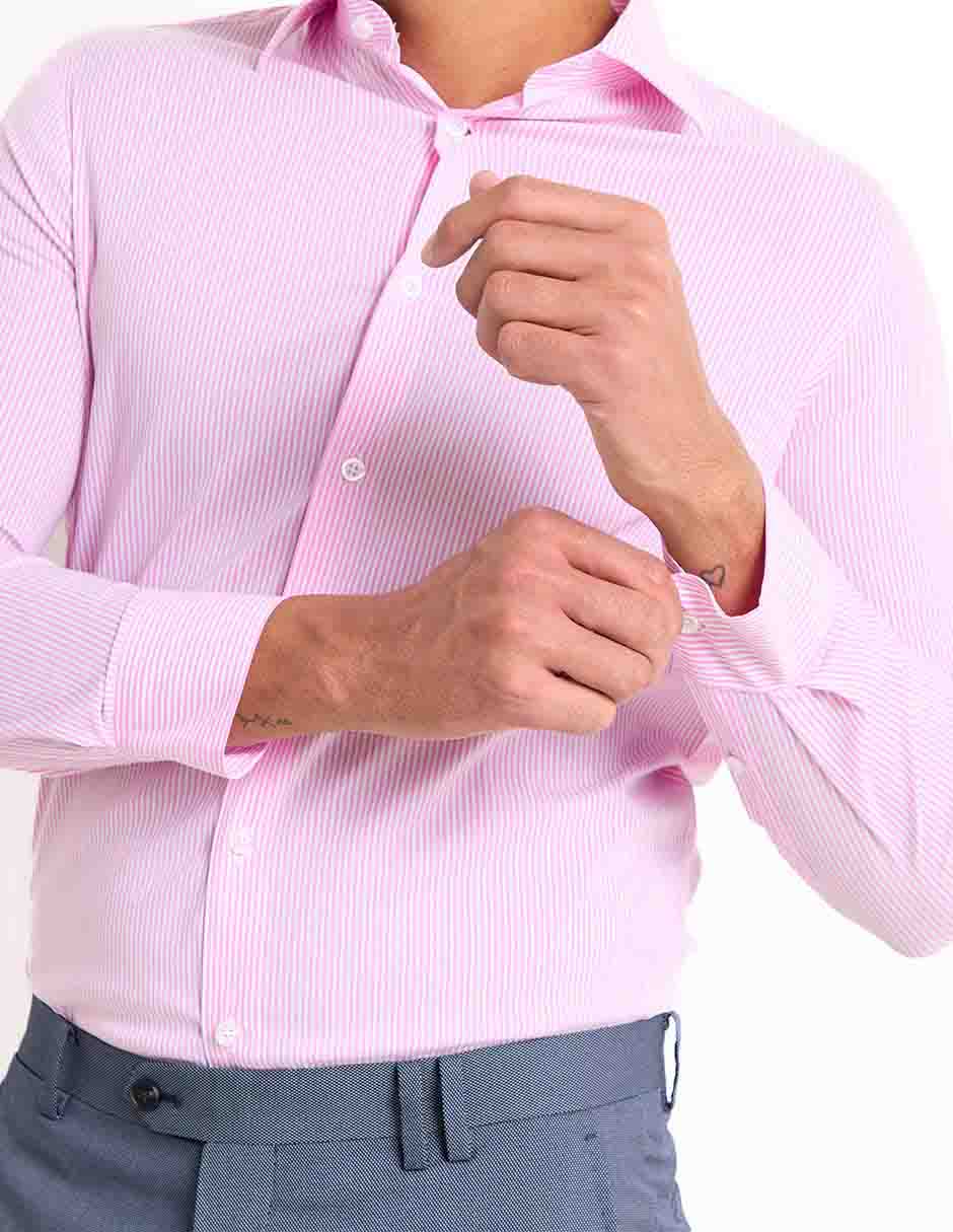Camisa de vestir de algodón manga larga para hombre 9