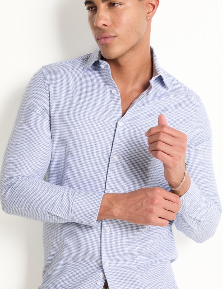 Camisa de vestir de algodón manga larga para hombre 7