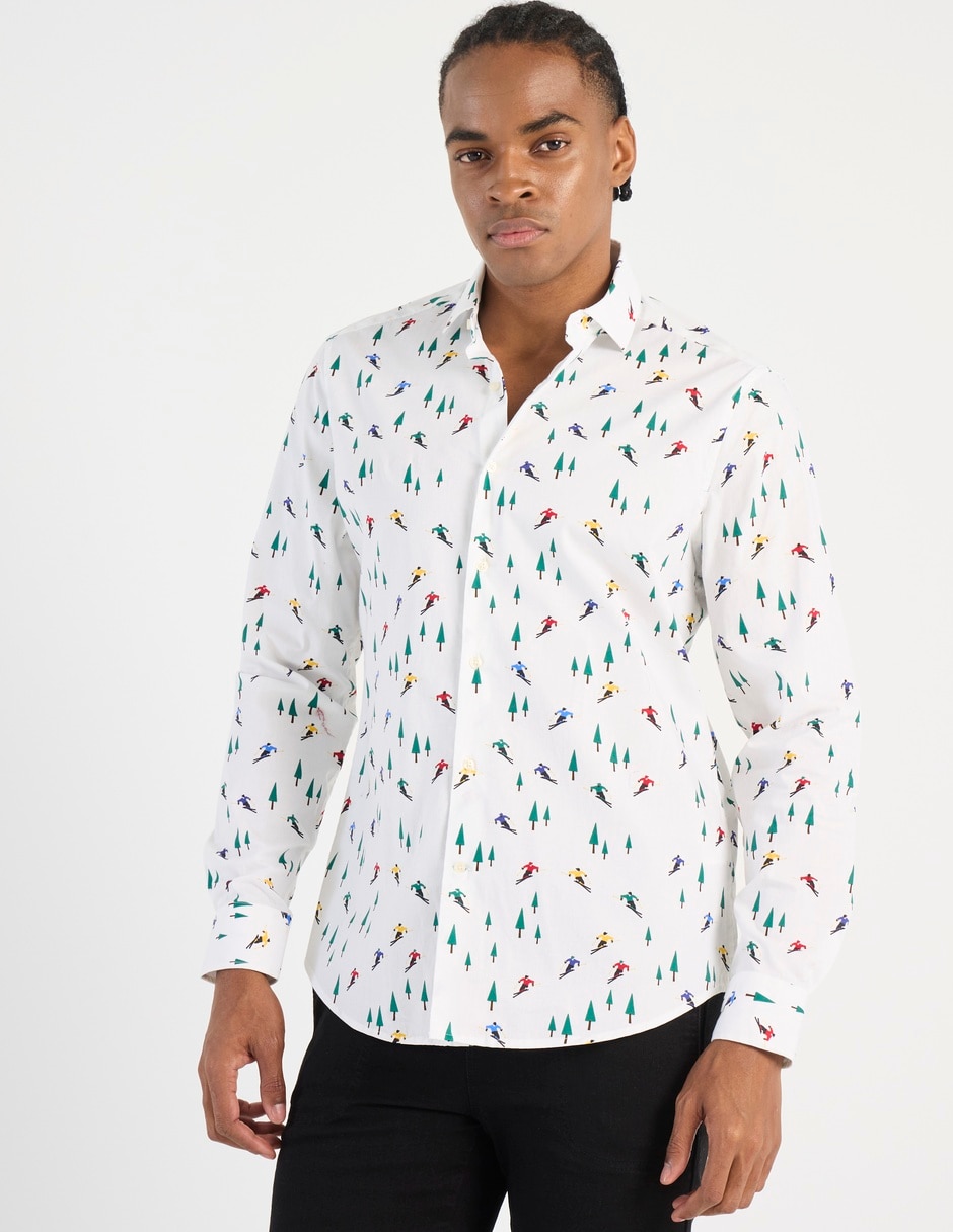 Camisa casual Oppo Suits manga larga para hombre