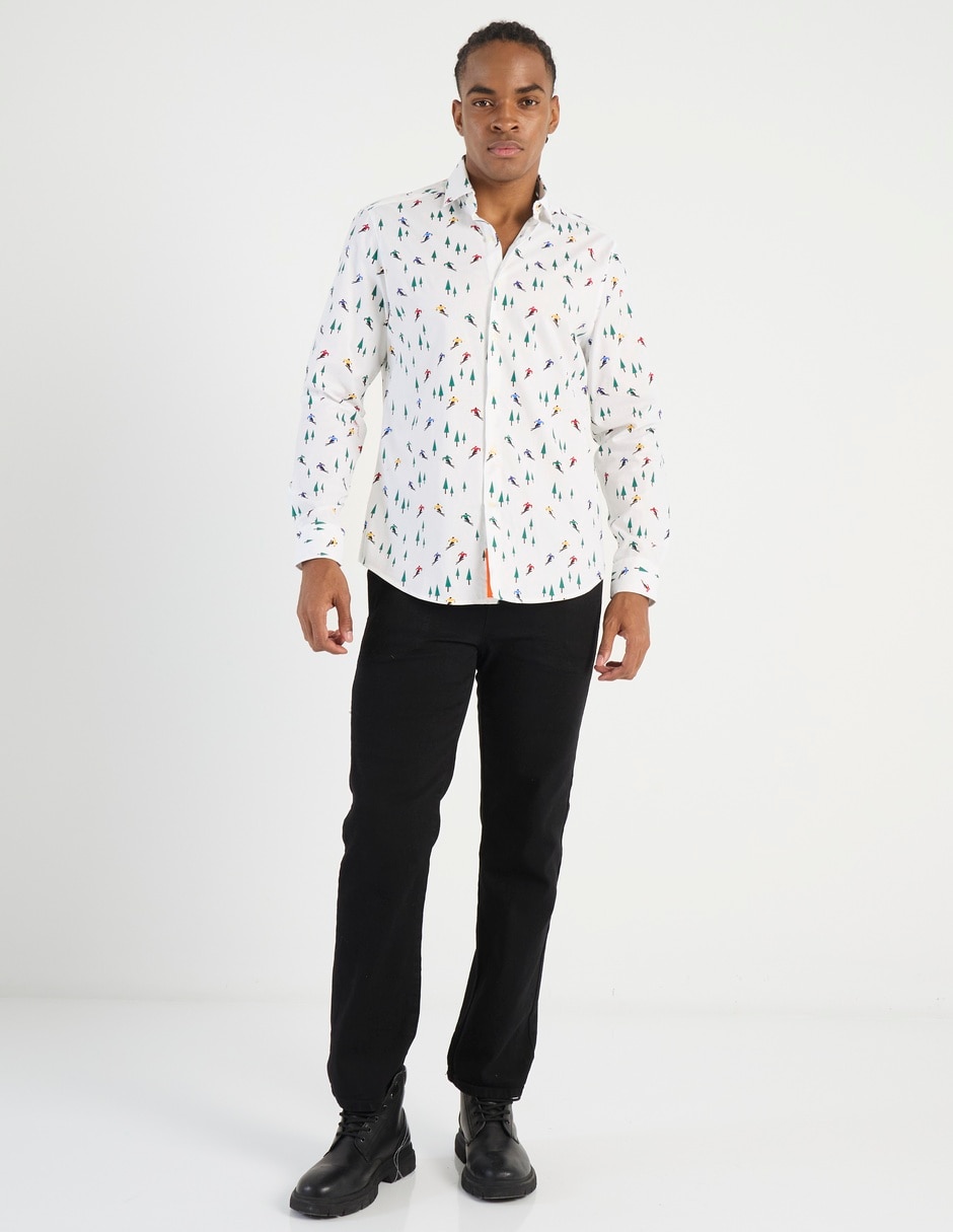 Camisa casual Oppo Suits manga larga para hombre