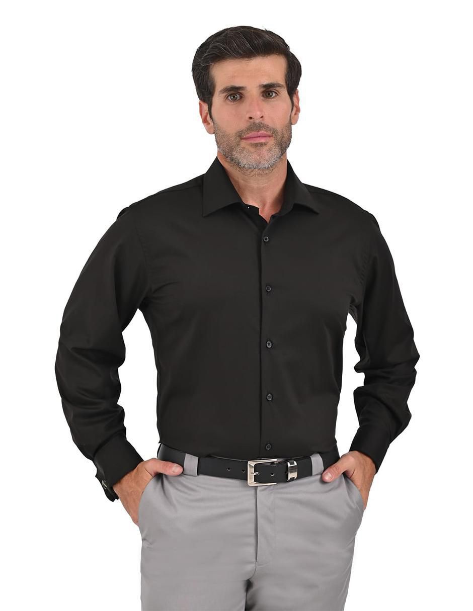 Camisa formal manga larga para hombre 1
