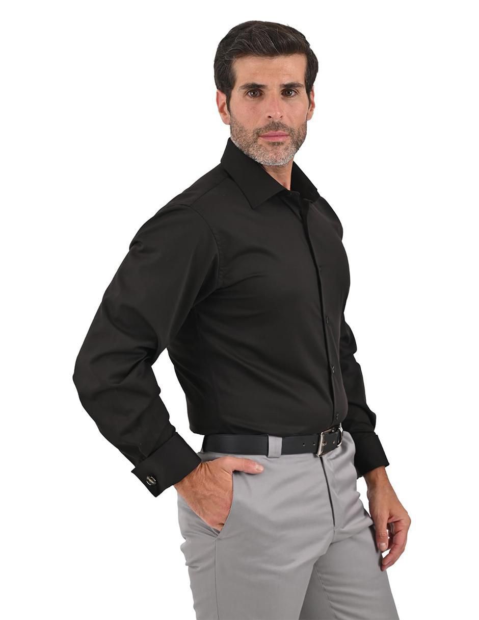 Camisa formal manga larga para hombre 5