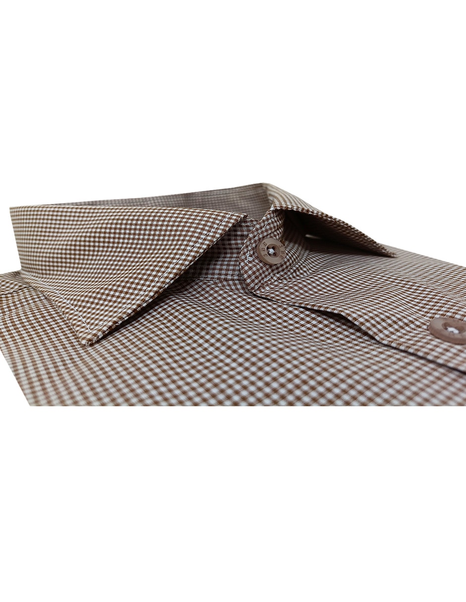 Camisa de vestir de algodón manga larga para hombre