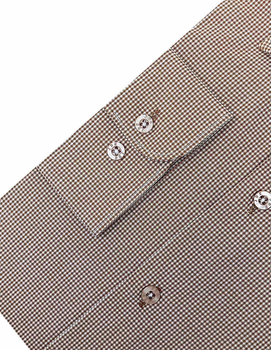 Camisa de vestir de algodón manga larga para hombre