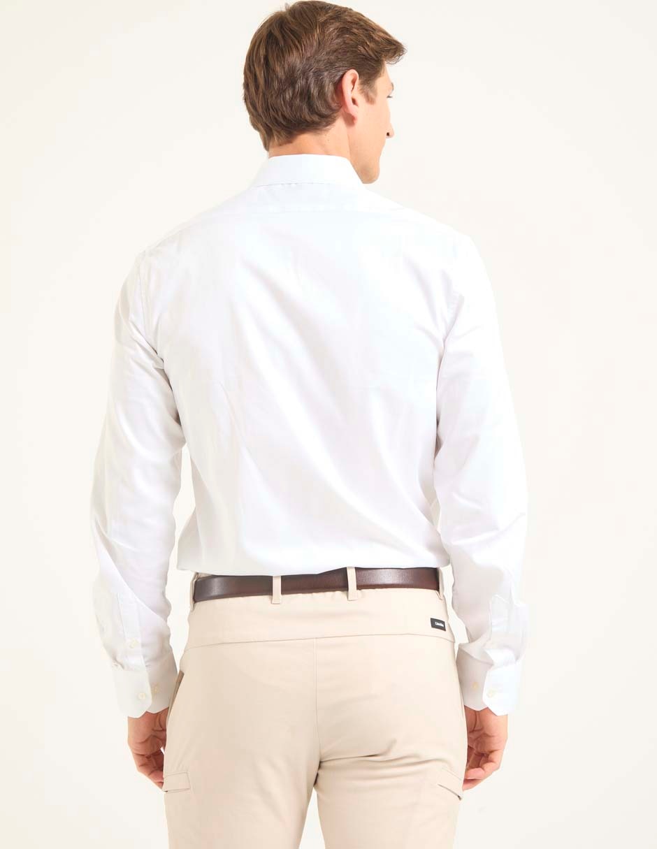 Camisa de vestir de algodón manga larga para hombre