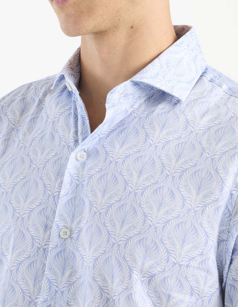 Camisa de vestir de algodón manga larga para hombre 2