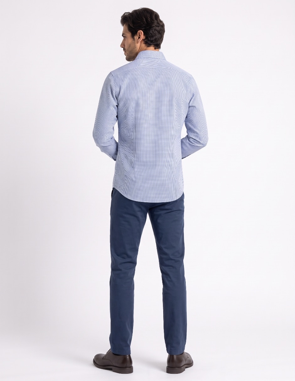 Camisa de vestir de algodón manga larga para hombre 2