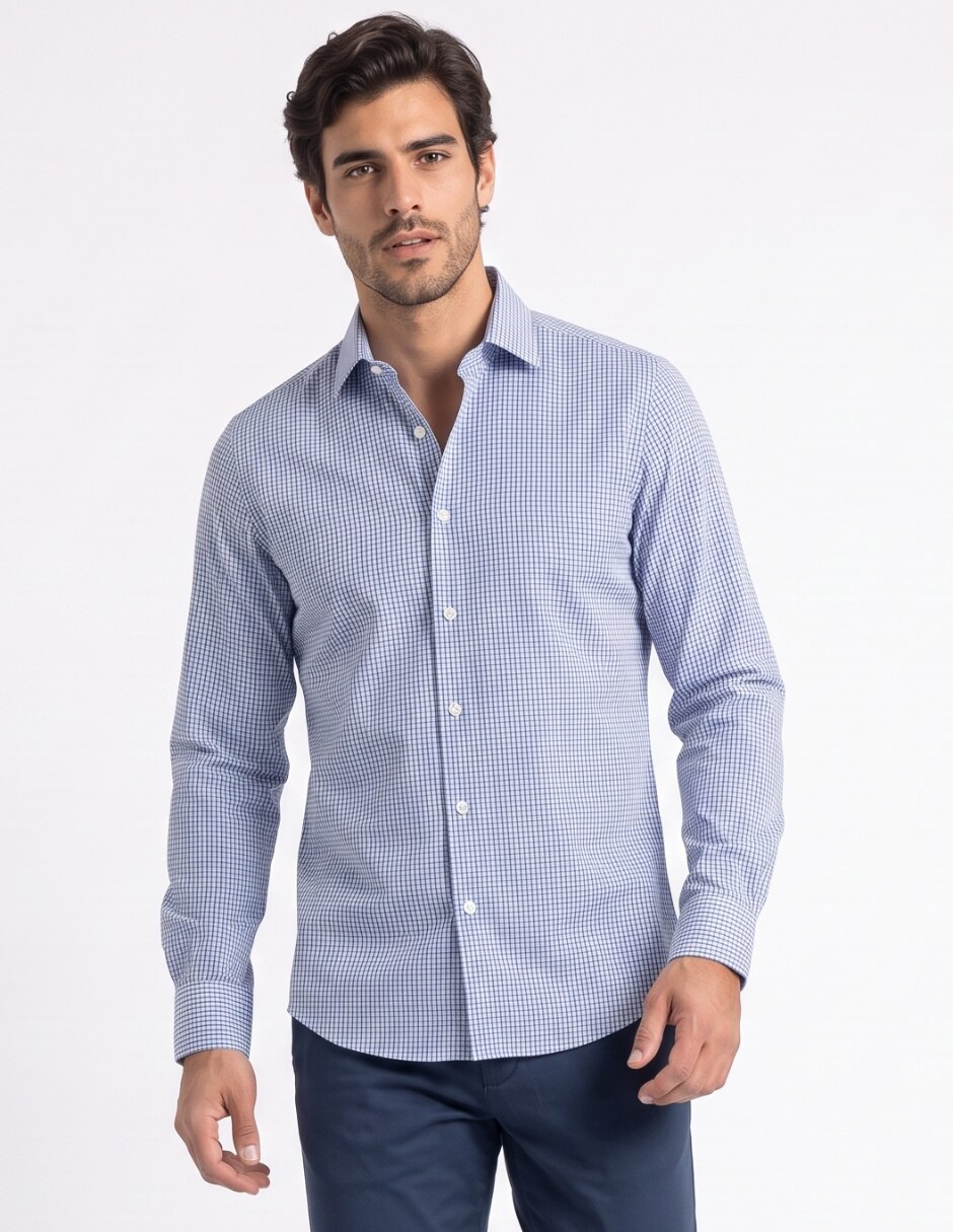 Camisa de vestir de algodón manga larga para hombre 3