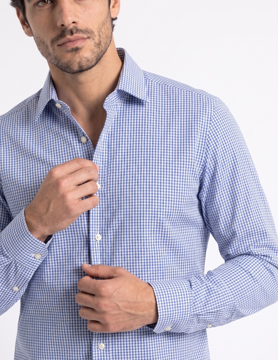 Camisa de vestir de algodón manga larga para hombre 4