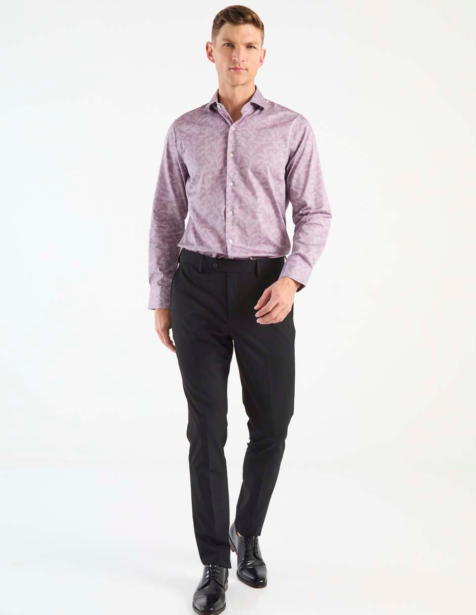 Camisa casual de algodón manga larga para hombre