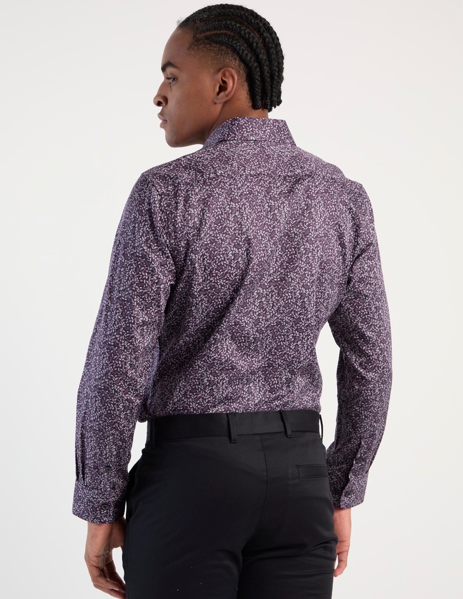 Camisa de vestir de algodón manga larga para hombre
