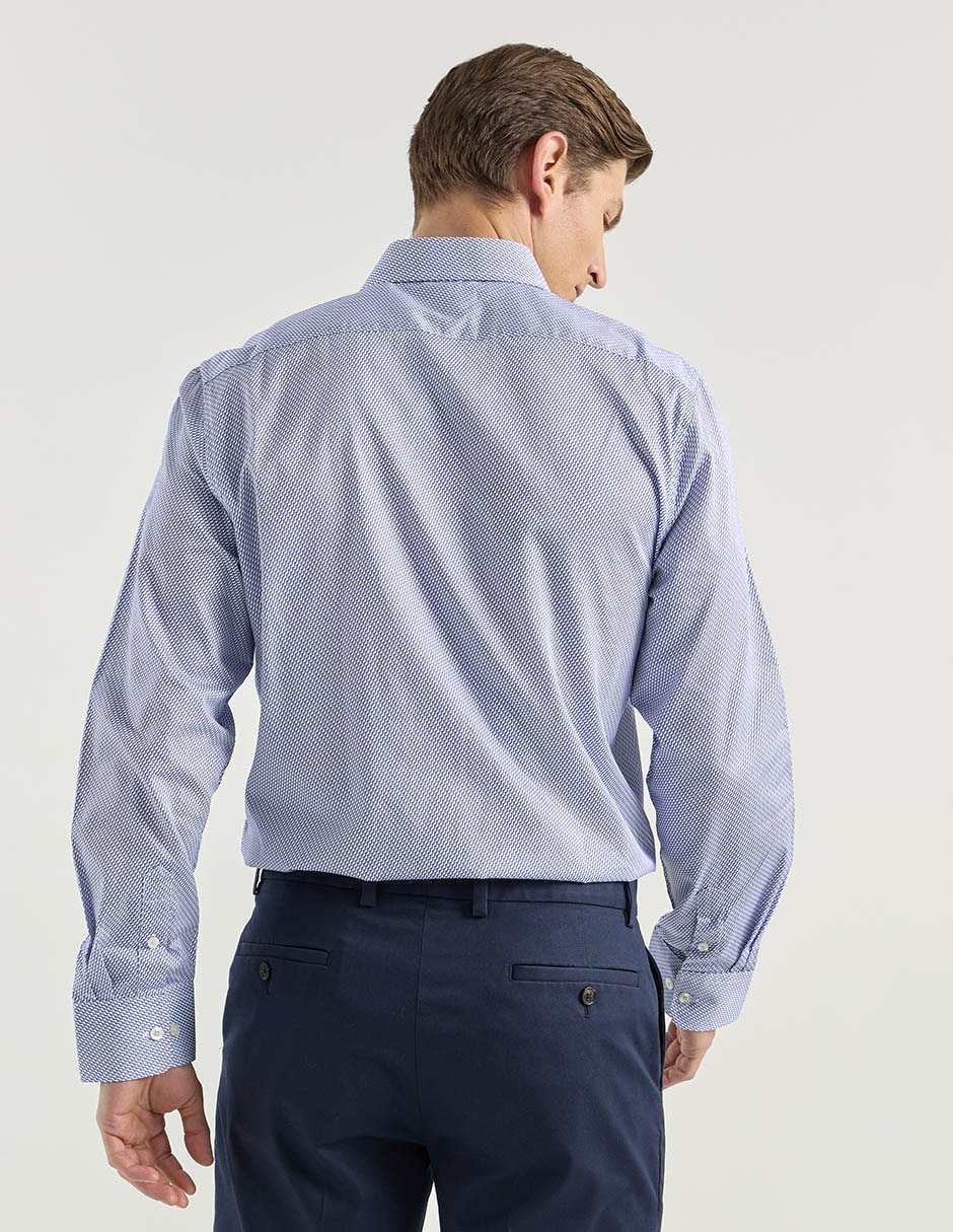 Camisa de vestir de algodón manga larga para hombre 4