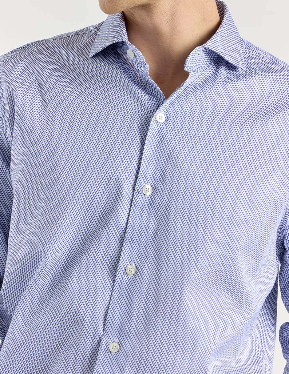 Camisa de vestir de algodón manga larga para hombre 2
