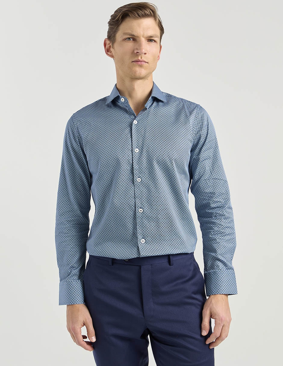 Camisa de vestir de algodón manga larga para hombre Camisa de vestir de algodón manga larga para hombre