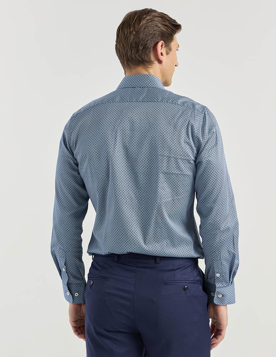 Camisa de vestir de algodón manga larga para hombre 4