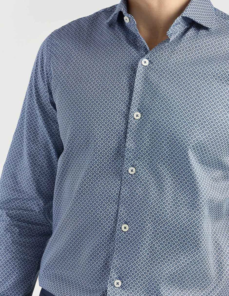 Camisa de vestir de algodón manga larga para hombre 2