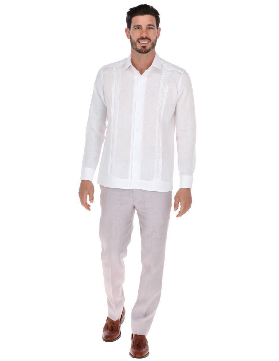 Guayabera manga larga para hombre