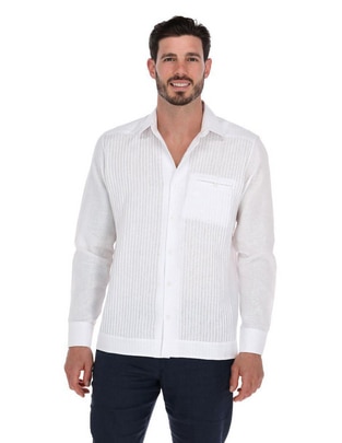 Guayabera manga larga para hombre Guayabera manga larga para hombre