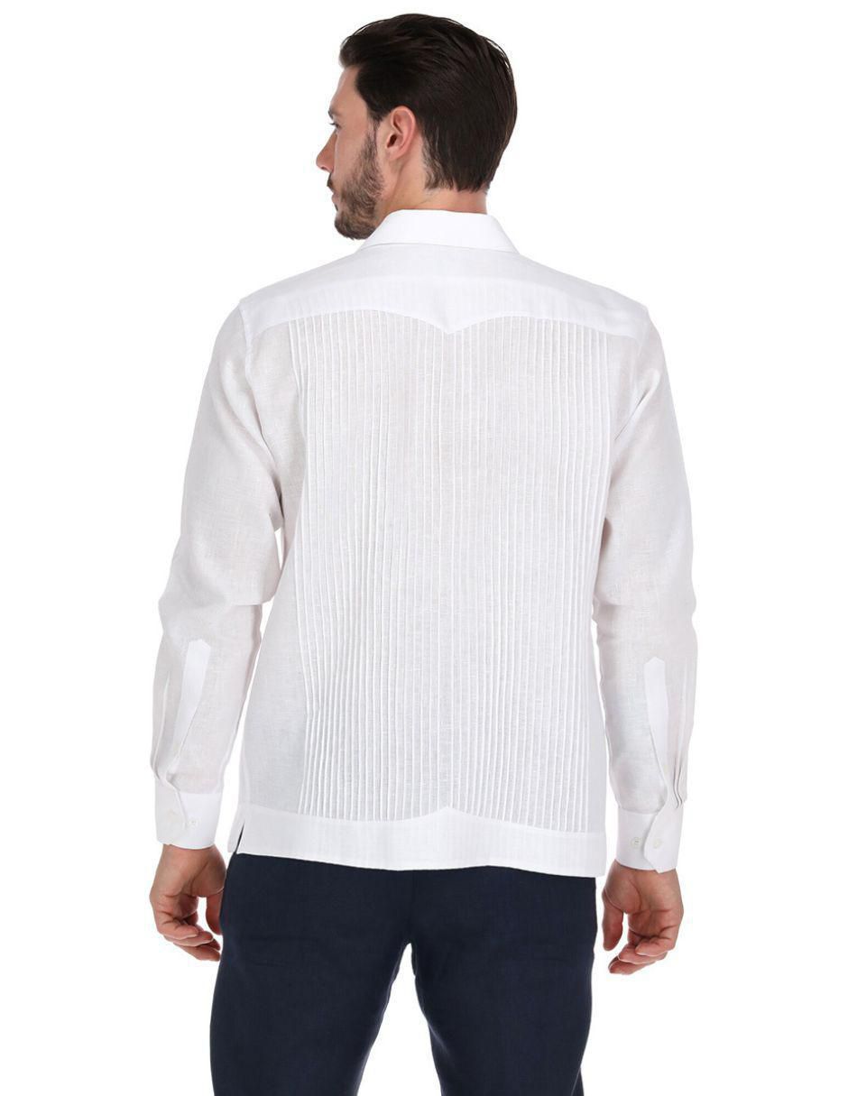 Guayabera manga larga para hombre 2