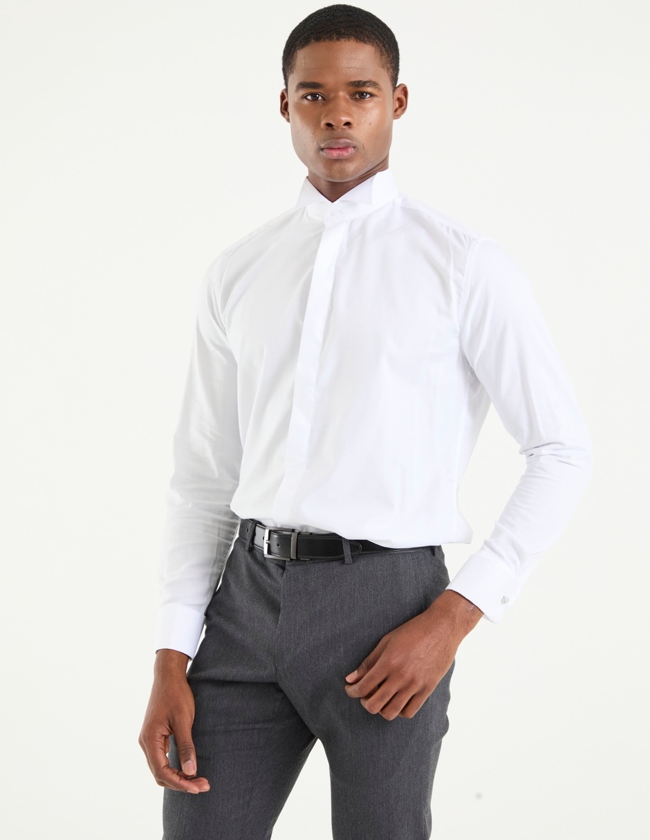 Camisa de vestir manga larga para hombre