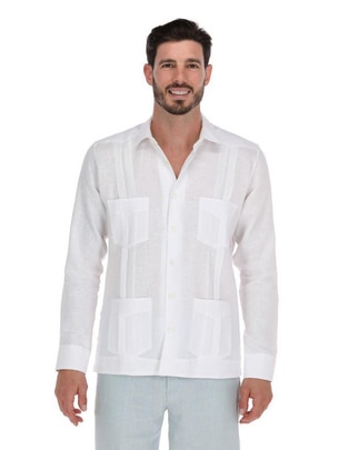 Guayabera manga larga para hombre