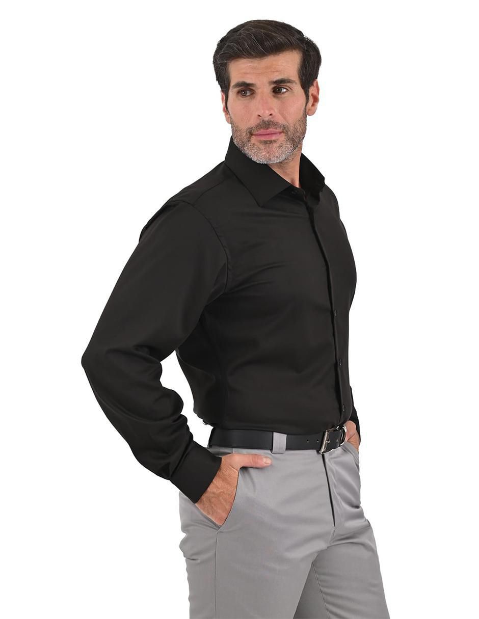 Camisa formal manga larga para hombre 5