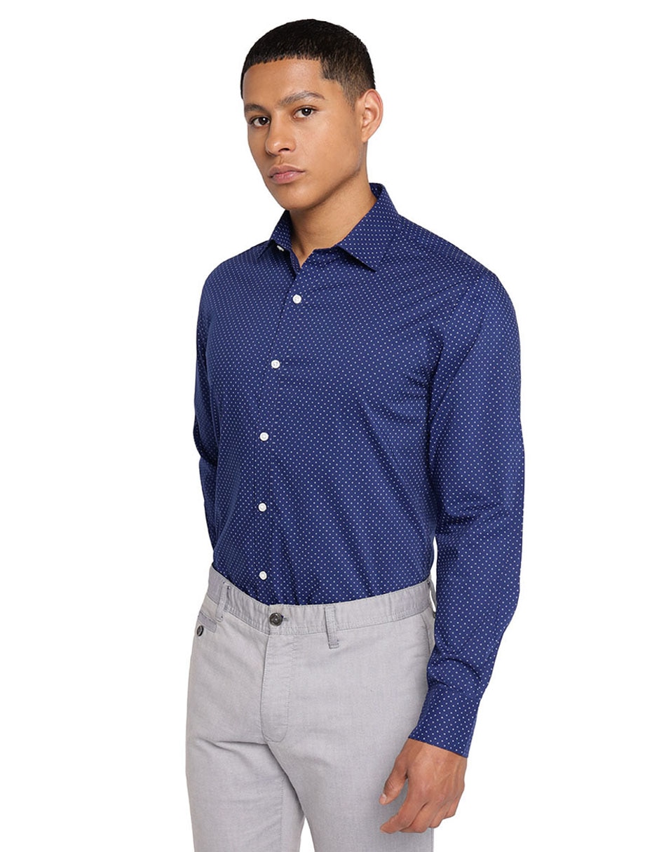 Camisa formal de algodón manga larga para hombre Camisa formal de algodón manga larga para hombre
