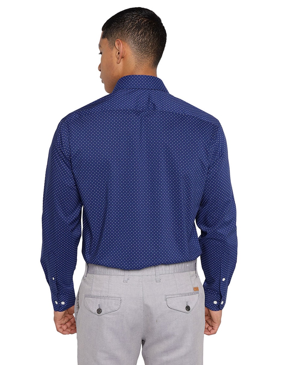Camisa formal de algodón manga larga para hombre 5